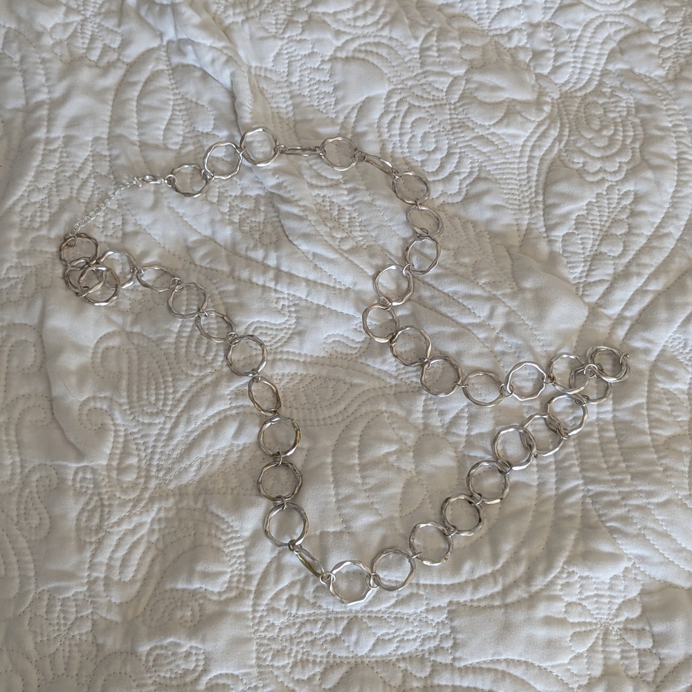 Silver-Tone Circle Necklace